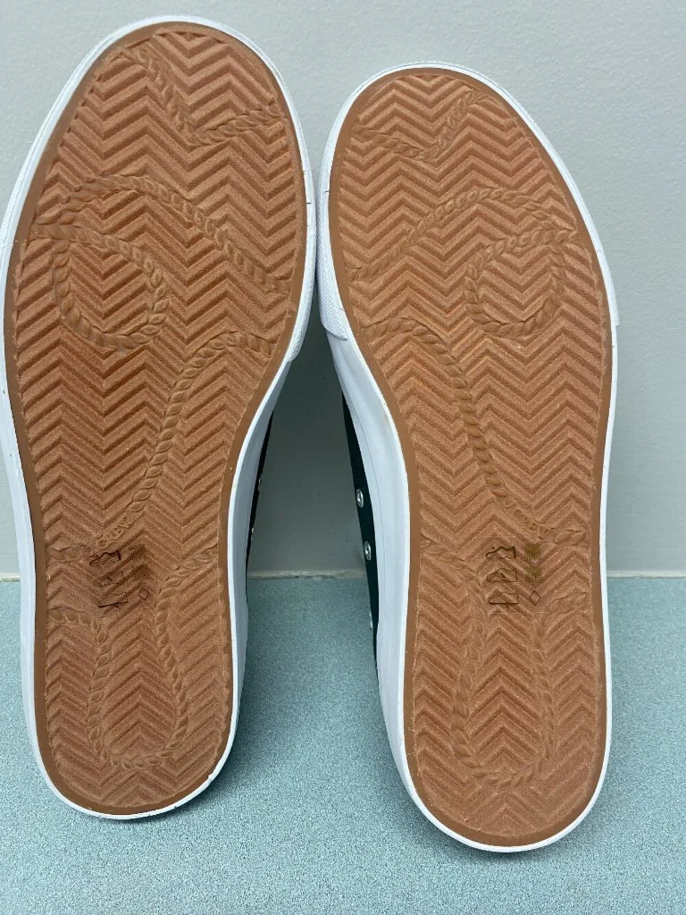 J.Crew Men's Vulcanized Cape Sneakers - Forest Green Canvas - Size 11.5